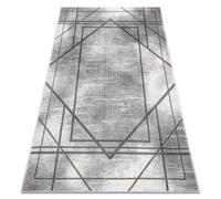 Alfombra NOBLE moderna 1520 45 vintage geométrico líneas - Structural dos niveles de vellón gris 140x190 cm