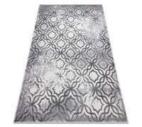 Alfombra NOBLE moderna 1532 45 vintage espaldera marroquí - Structural dos niveles de vellón gris 120x170 cm