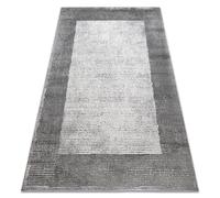 Alfombra NOBLE moderna 9730 65 Marco vintage - Structural dos niveles de vellón crema / gris 120x170 cm