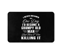 Alfombra Nunca Soñé Que Me Convertiría En Un Viejo Gruñón Resistente Felpudo Entrada Duradera Tapete De Entrada para Pasillo Recibidor Oficina 60X40Cm