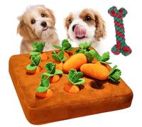 Alfombra olfativa para perros, 2026 con zanahorias de peluche para perros con 4/6/8/9/12 zanahorias, búsqueda de comida natural para mascotas, juguete de inteligencia para todas las razas de perros (6