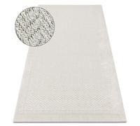 Alfombra ORIGI 3739 crema - Marco espina de pescado hilo de SISAL tejido plano 136x190 cm