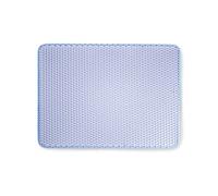 Alfombra para Arena de Gato, Azul, Cuadrada, 65 x 40 cm, Doble Capa, Impermeable, Antideslizante