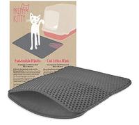 Alfombra para arenero de gatos gris: Tapete higiénico de 30x40 cm con arena - Esterilla higiénica - Alfombrilla para arenero Pretty Kitty