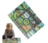 Alfombra para Automóviles para Niños - Alfombra De Juego De Tráfico, Estera De Hoja De Ruta De La Ciudad | De Actividades De Vehículos De Juguete De 33 X 22 Pulgadas para Niños Fun del Dormit
