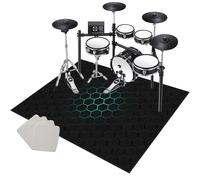 Alfombra para Bateria Acustica 120 x 80 cm Alfombras Acusticas Alfombra de Tambor Alfombras de Batería Acústico Tambor Alfombra Alfombrillas Insonorizada Antideslizantes para Interiores y Exteriores