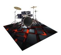 Alfombra para Batería Electrónica, Alfombras Acusticas 100 x 80 cm Alfombras Tambores Antideslizantes, Alfombras Drum Alfombra de Tambor para Kits de Batería Electrónica Bombo Caja Y Otras Alfombras
