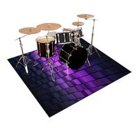 Alfombra para Batería Electronica Alfombras Acusticas Tambor Alfombra para Bateria Acustica Tapete de Tambor Alfombrillas Insonorizada Antideslizantes Alfombrilla Batería Acústico 200 x 180 cm