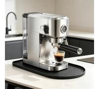 Alfombra para cafetera de silicona, alfombra multifuncional con bordes elevados, 20 x 40 cm, impermeable y antideslizante, compatible con De'Longhi Dedica Style y otras máquinas de espresso