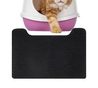 Alfombra para cama de gato,Protección en U de doble capa impermeable | Alfombra para bandeja de - Para casa interior animales domésticos salón baño