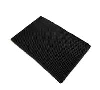 Alfombra para Chimenea Alfombra de baño Antideslizante súper Absorbente, Alfombra Ultra Suave, alfombras Lavables a máquina con borlas(Black,51cm x 81cm)