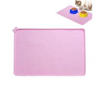 Alfombra para comer perros, alfombra de alimentación de mascotas - CATMAMAT,23.6 x 15.7 pulgada Silicona sin deslizamiento Plegable plegable Almohadilla de alimentación de mascotas de secado rápido pa