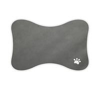 Alfombra para cuenco de agua para mascotas, lavable, resistente a salpicaduras, antiarañazos, alfombra de entrenamiento para conejos, gatitos, alfombra de silicona para mascotas, impermeable, cortes