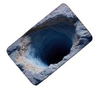 Alfombra Para El Piso Del Baño: Felpudo Antideslizante, Llamativo Patrón De Abismo Visual En 3D, Superficie De Rápida Absorción Que Promueve La Seguridad | Textura Duradera Adecuada Para Espacios