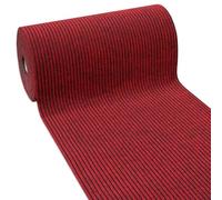 Alfombra para entrada exterior e interior, a medida, al metro, 100 cm de altura, alfombra de moqueta roja