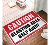 Alfombra para exteriores con diseño de caution Blasting Area Keep Away