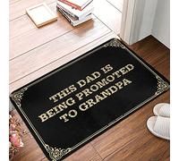 Alfombra para exteriores con texto en inglés "This Dad Is Being Promoted To Grandpa", para acampar al aire libre