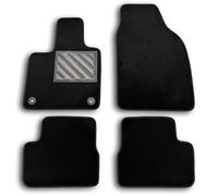 Alfombra para Fiat 500-e Electric 2020 - Medición, Antideslizante, Talonera Reforzada de Goma y Botones de Anclaje, Negro