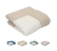 Alfombra para gatear de ULLENBOOM® con Beige floral - manta para bebé de 100 x 100 cm, ideal como colcha para el cochecito, apta como alfombra de juegos