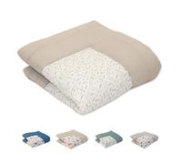 Alfombra para gatear de ULLENBOOM® con Beige floral - manta para bebé de 120 x 120 cm, ideal como colcha para el cochecito, apta como alfombra de juegos