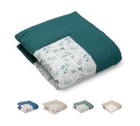 Alfombra para gatear de ULLENBOOM® con Eucalipto petróleo - manta para bebé de 120 x 120 cm, ideal como colcha para el cochecito, apta como alfombra de juegos