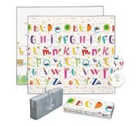 Alfombra Bebe Acolchada Plegable 150x180x1cm- Gimnasio Bebe - Manta De Juegos Bebe - Manta Actividades Bebe Impermeable Reversible - Tapete De Actividades Bebe - Gimnasio Infantil Bebe - Regalo Bebe