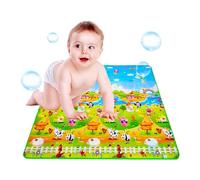Alfombra para gatear para bebés - Alfombra para el suelo, alfombra grande acolchada antideslizante para niños pequeños | Alfombra plegable para juegos infantiles para gatear y jugar, área de jue