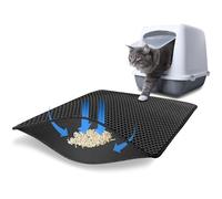 Alfombra para Gatos, 45x60 cm Alfombra Arenero Doble Capa, Alfombra Impermeable para Arenero Gato, Alfombra Atrapa Arena Antideslizante, Alfombra Suave y Lavable para Gatos