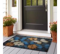 Alfombra para habitación Infantil Pintura al óleo de Mariposa Retro Fácil de cuidar, Resistente 60x150 cmLavable Antideslizante Felpa,Azul