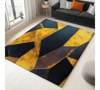 Alfombra para Interior 140 x 200 cm Patrón Geométrico De Fragmentos De Azulejos Alfombra Impresión 3D Modern, Oscuro Habitación Suave Antideslizante, para salón Dormitorio Alfombrilla