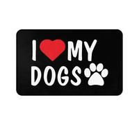 Alfombra para Interior Amo La Pata De Mi Perro Atrapapolvo Alfombra De Entrada Duradera Tapete Entrada Casa para Hogar Cocina Recibidor 60X40Cm