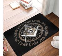 Alfombra para Interior Fe Masónica Esperanza Y Caridad Logotipo Masónico Antideslizante Felpudo Entrada Resistente Tapete Felpudo Entrada para Balcón Baño Hogar 60X40Cm