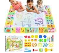Alfombra para Pintar con Agua, Pizarra Mágica Reutilizable 120x90 cm - Juguete Educativo de Aprendizaje Temprano para Niños de 2 a 6 Años, Regalo sin Tinta ni Mancha con 4 Bolígrafos y Libro de Dibujo