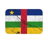 Alfombra para Puerta 40X60Cm Efecto De Textura De La Bandera De La República Centroafricana Alfombrilla Antideslizante Base Antideslizante Felpudo De Entrada Lavable A Máquina Felpudo De Baño