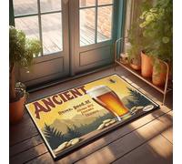 Alfombra para puerta delantera con texto en inglés "Enjoy Good Beer, Be Like A Bee: Friends Forever!", tapete de otoño para puerta delantera (40 x 60 cm)