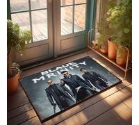 Alfombra para puerta delantera, diseño de hoja Trinity: el trío definitivo de leyendas urbanas, tapete de otoño para puerta delantera (40 x 60 cm)