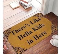 Alfombra para Puerta Hay Muchísimos Niños Aquí Lavable Felpudo Suaves Trampa De Tierra para Oficina Pasillo Jardín 60X40Cm