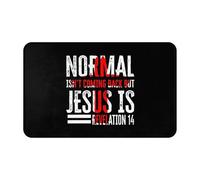 Alfombra para Puerta La Normalidad No Va A Volver, Pero Jesús Sí Lo Es (Apocalipsis 14) Absorbentes Felpudo Lavable Tapete Entrada Casa para Oficina Casa Balcón 60X40Cm