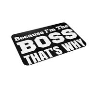 Alfombra para Puerta Porque Yo Soy El Jefe por Eso Soy Único Fino Alfombra Entrada Atrapapolvo Alfombrilla para Entrada para Baño Hogar Balcón 60X40Cm