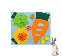 Alfombra para respirar para cobayas, conejos Sniff Matte - Esterilla de alimentación de conejo, forro polar, estimulación de heno, alimentador lento, juguete para rompecabezas, dispensador interactivo