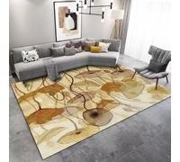 Alfombra para Sala de Estar Antideslizante Moderna Sencilla Duradera Lavable para decoración del hogar Accesorios de decoración Alfombra Amarilla para Sala de Estar Pasillo 140 x 200 cm.