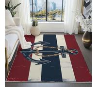 Alfombra para Sala de Estar, Dormitorio, Comedor, Oficina para Adultos, Marina De Guerra Motivo Bicheros De Barco Antiguos Y Desgastados Cabello Corto Fino Suave Resistente a la luz 120 x 180 cm