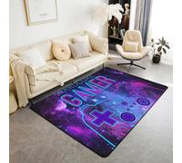 Alfombra para sala de juegos de galaxia, para dormitorio, sala de juegos, tapete suave para sala de estar, dormitorio, tapete de franela antideslizante, controlador de videojuegos, decoración de alfo
