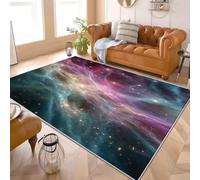 Alfombra para Salón y Cocina 180x240cm De EnsueñO Cielo Estrellado Mapa de Nebulosas Pelo Corto, Lavable en Lavadora Antideslizante Vistoso Alfombra Suave y Fácil de Limpiar, para Dormitorio, Entrada