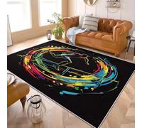 Alfombra para Salón y Cocina 60x90 cm ObstáCulos Coloridos Pelo Corto, Lavable en Lavadora, Antideslizante, Vistoso Alfombra Suave y Fácil de Limpiar, para Dormitorio, Entrada