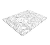Alfombra para Silla 100x70 cm Impermeable Antideslizante Fácil de Limpiar Protector de Suelo Resistente a Daños Rectangular para Casa y Oficina PVC Vinilo - Patrones de garabatos