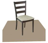 Alfombra para Silla de Escritorio 65 x 125 cm Antideslizante Alfombrilla de Protección para El Suelo Lavable Suelo de Madera Dura, Tapete Protector de Resistente, Caqui