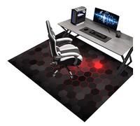 Alfombra para Silla Gaming 60 x 70 cm, Protector Suelo con Ruedas, Alfombrilla Antideslizante para Oficina, Tapete de Protección para Madera/Baldosas