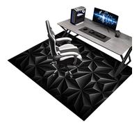 Alfombra para Silla Gaming 80 x 120 cm, Protector Suelo con Ruedas, Alfombrilla Antideslizante para Oficina, Tapete de Protección para Madera/Baldosas