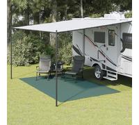 Alfombra para tienda de campaña, 4 x 2,5 m, poliéster | Diseño de rejilla antideslizante plegable para camping e interior, revestimiento de espuma de PVC